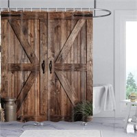 Barn Door Shower Curtain  60X72 in  Pattern 1