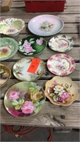 Lot of painted plates and bowls