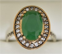 Large Emerald Dinner Ring