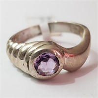 $160 Silver Amethyst Ring