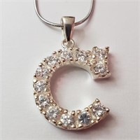 $180 Silver CZ Necklace