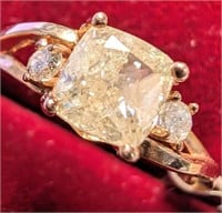 $6500 14K  Diamond (1.01Ct,I2,Light Yellow) Ring