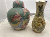 China Vase & China Urn 10"H