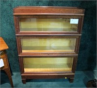 Macey golden oak quarter sawn sectional bookcase,