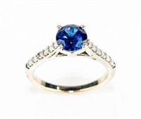 Jewelry 14kt White Gold Sapphire Ring