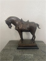 Antique Chinese Solid Cast Bronze Tang Horse