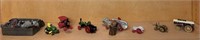 Metal mini tractors, plus Shelf A