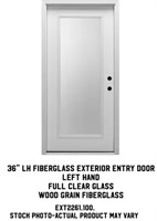 36" LH Fiberglass Exterior Entry Door