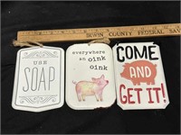 PIG AND SOAP SIGN LOT