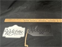 WELCOME AND BLESSED SIGN LOT