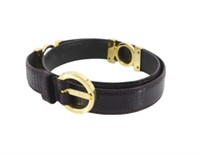 Ferragamo Embossed Croc Belt