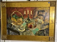Vintage Still Lifw Painting - Signed D. Fernandez