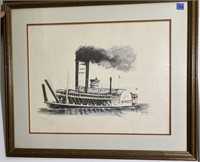 Framed Vintage Boat Print - Artist Proof