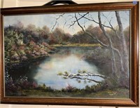 Oil On Canvas - "fallen Birch" By Norma Riegle '88