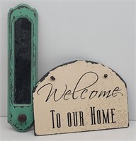 Welcome To Our Home Wall Plaque & Small Shabby