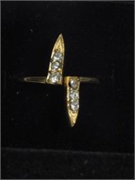 GOLD-PLATED STERLING SILVER CUBIC ZIRCONIA