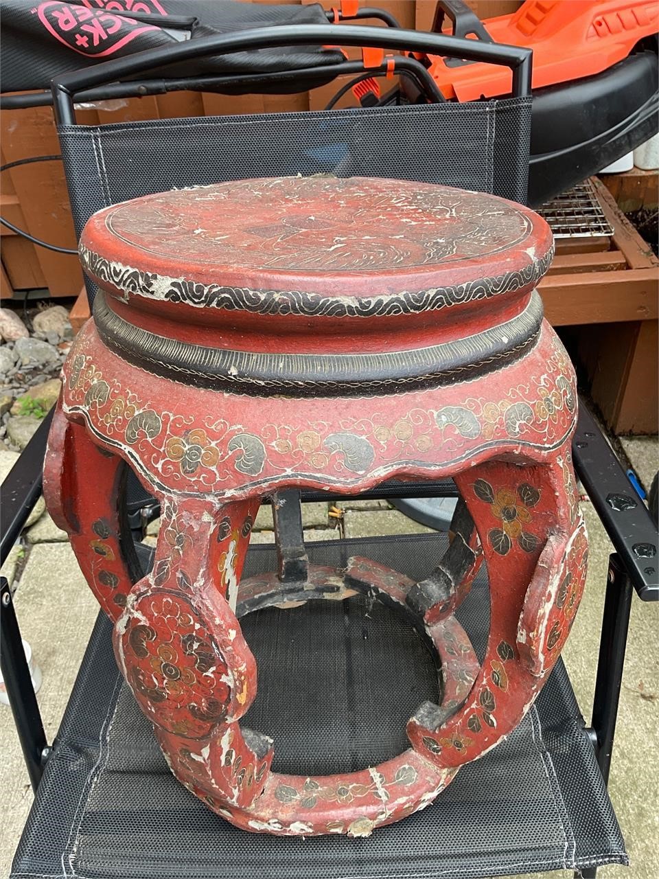 Antique red lacquer very old needs restored
