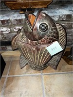 BEAUTIFUL POTTERY FISH STATUE