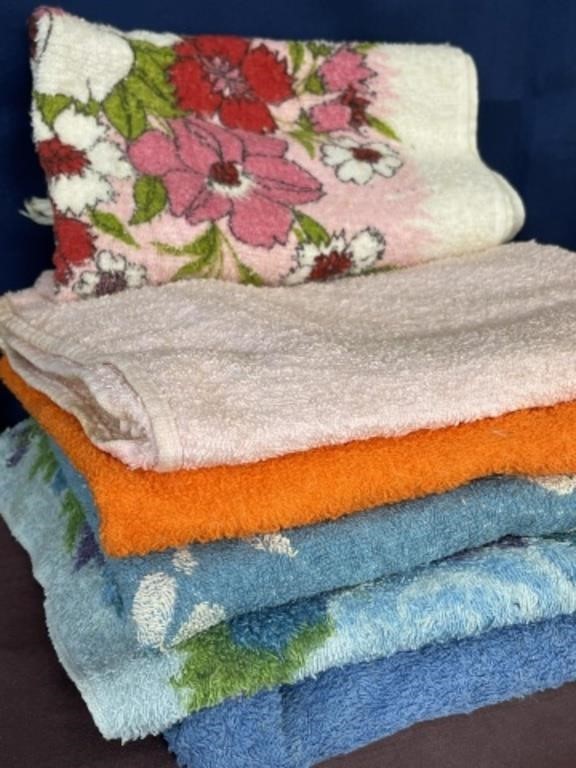 vintage bath towel lot