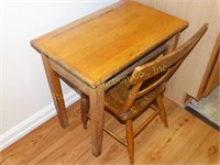 Child's desk & chair, shows wear