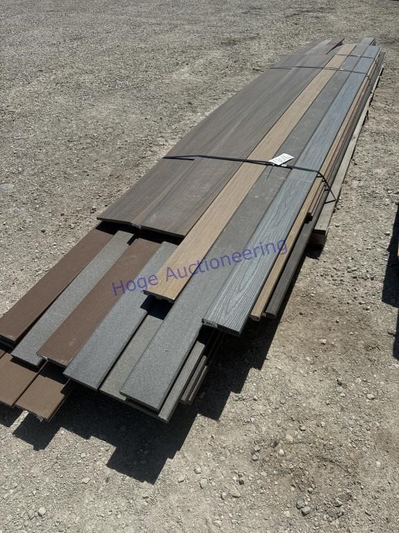 DECKING--1 PALLET VARIOUS SIZES AND COLORS,