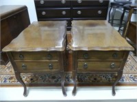 PAIR OF 2 DRAWER END TABLES