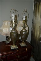 Pair of Art Deco lamps 30"