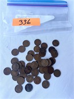 Wheat Pennies from 20's - 50's, 50 count