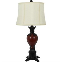 TL18981 Louise Table Lamp  Bronze/Red
