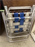 3qty Vintage Lawn Chairs & 1 Regular Folding Chair