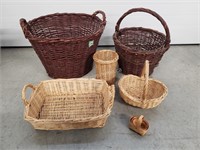 ASSORTED WICKER BASKETS