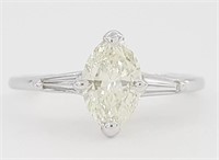 .80 Ct Marquise Cut Diamond Ring 14 Kt