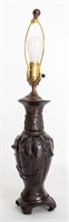 Japanese Meiji Style Bronzed Metal Table Lamp