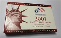 2007 United States Mint 7 Silver Proof Coins