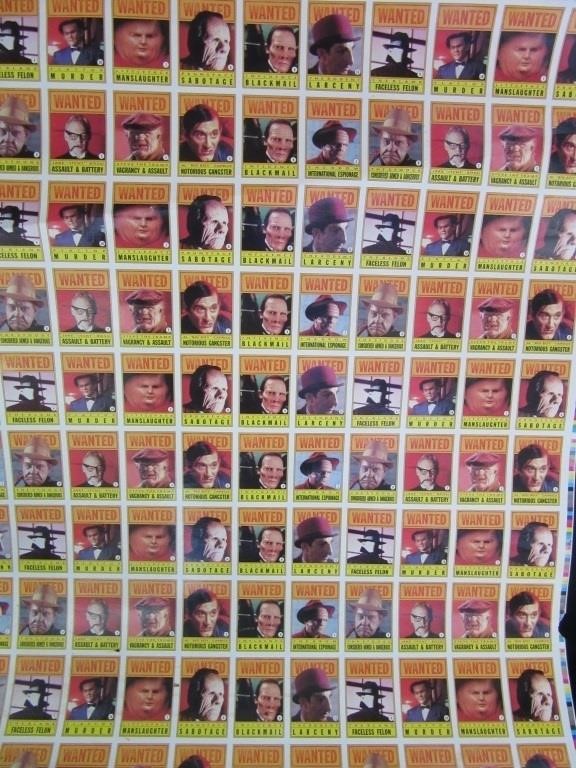 O-Pee-Chee 1990 Uncut Sheet of Trading Cards