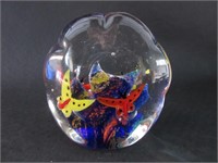 Butterfly Glass Paperweight 4.5"H x 4.5"W x 2"D