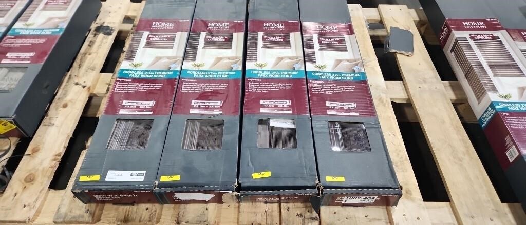 1 LOT (4) HOME DECORATORS CORDLESS 2-14in PREMIUM