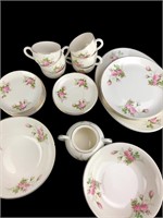 Vintage Pink Floral Tea Set