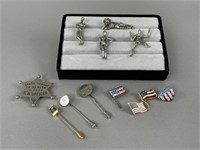 Pins Brooches American Flags Nickel