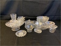 Assorted clear glass