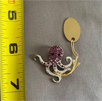 Sterling Octopus Pendant