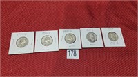 1941-42-43-44-48 s silver quarters