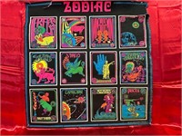 1970 Blacklight Poster, Super Zodiac, Pro-Arts