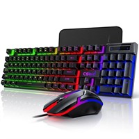 WF1465  Cshidworld Gaming Keyboard 104 Keys RGB B