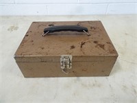 Metal Money Lock Box with Key
