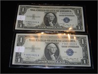 (2) 1935 One Dollar Silver Certificates