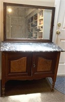 Vintage Marble Top Cabinet