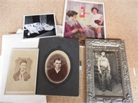 OLD Group of  Antique Photos and Postcard