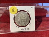 1882-CARSON CITY SILVER MORGAN DOLLAR F