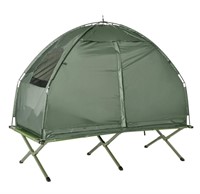 $148 Outsunny complete folding camping tent cot